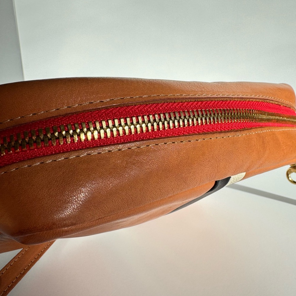 Clare V Midi Sac Natural with Stripes Leather Crossbody Bag - Picture 3 of 15